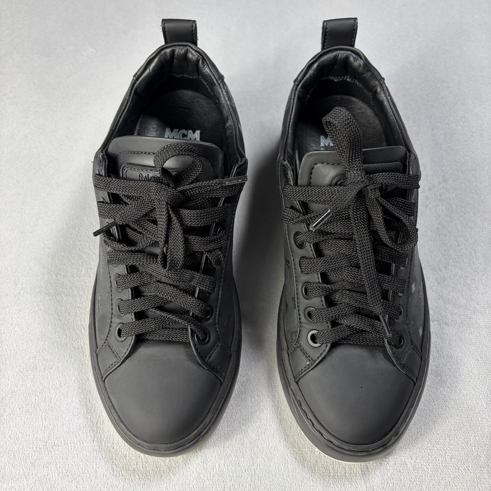 MCM Sneakers Women's Size 6 (Actual Feels Like A 5.5) Black Logo With Box